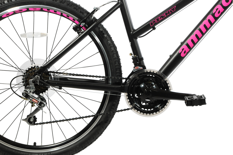 Ammaco Pinky 26 Inch Wheel Mountain Bike Black and Pink-3